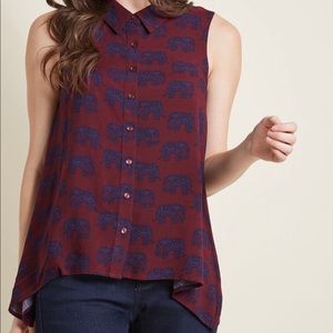 ModCloth Science Shirt in Elephant